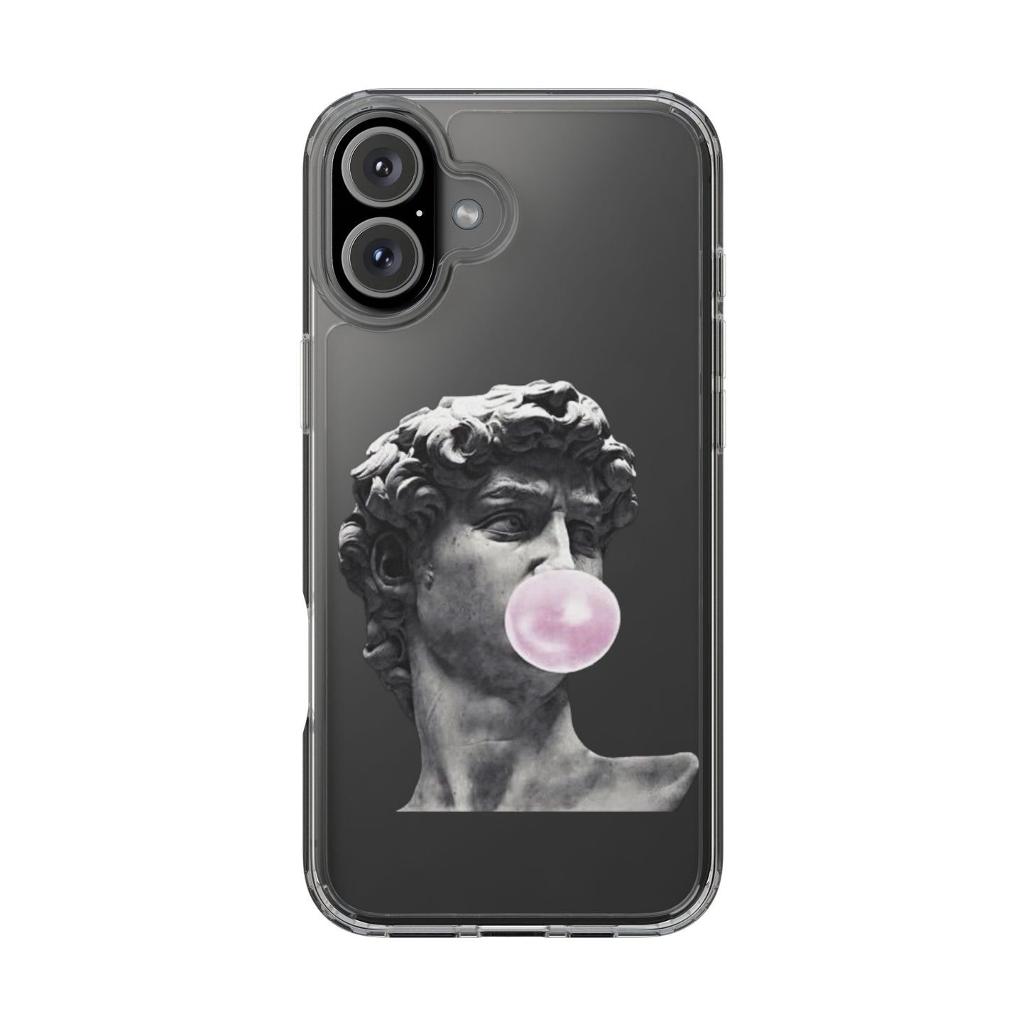@ye Clear Phone Case with David Statue Design, Modern Phone Accessory for Art Lovers, Unique Gift, Customizable Compatible Soft Case