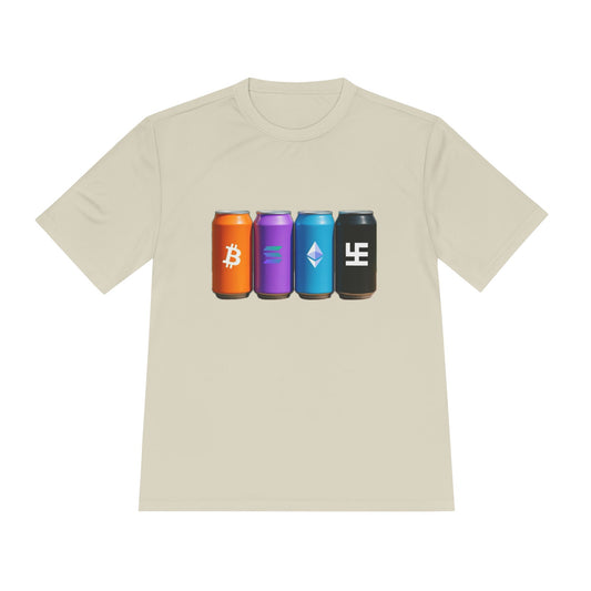 Swasticoin/Crypto Cans Unisex Moisture Wicking Tee, Perfect for Gamers, Crypto Enthusiasts, Gift for Tech Lovers, Casual Wear, Sports Shirt