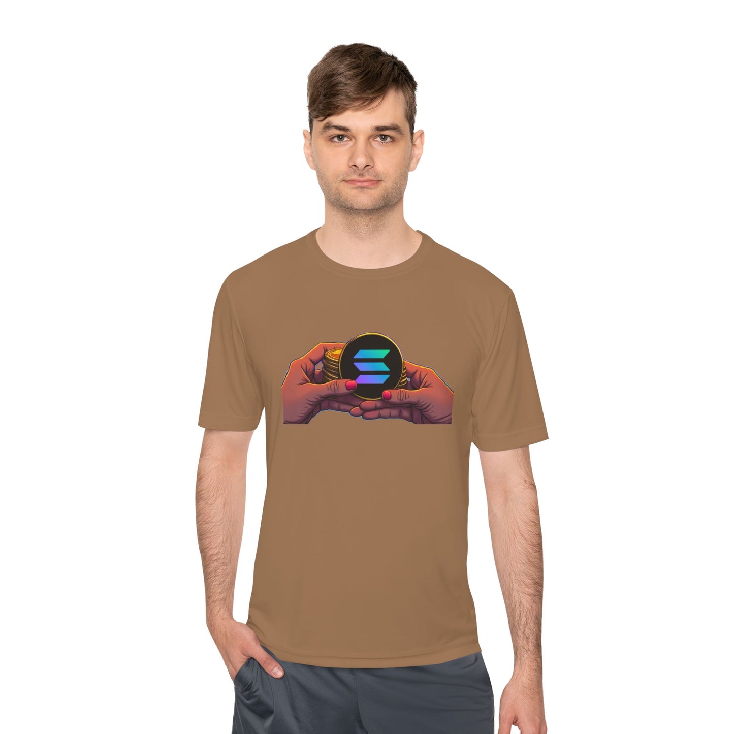 Unisex Moisture Wicking Tee featuring SOLANA & YZY designs, Perfect for Athletes, Casual Wear, Fitness Goals, Everyday Use, Sports Events