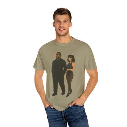 Ye & Bianca Graphic Tee, Trendy Unisex T-shirt, Cartoon Style, Streetwear, Gift for Music Lovers, Casual Fashion