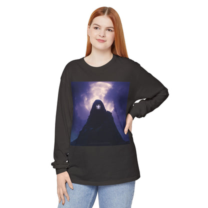 Swasticoin Mystical Mountain Long Sleeve T-Shirt | Unisex Graphic Tee, Trendy Layering Top, Casual Wear, Perfect Gift for Adventurers