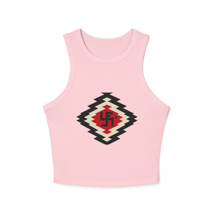 Yei Stylish Women's Crop Tank Top with Aztec Design - Summer Essential, Casual Wear, Beach Outfit, Festival Top, Layering Piece