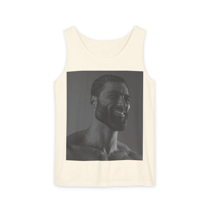 GIGA Unisex Garment-Dyed Tank Top, Summer Apparel, Funny Graphic Tee, Workout Wear, Unique Gift Idea, Casual Outfit