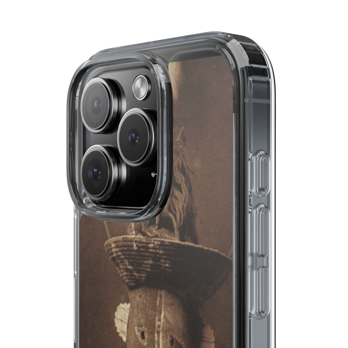 Yei Vintage Ethnic Clear Phone Case, Unique Phone Protector, Bohemian iPhone Case, Artistic Clear Cover, Cultural Phone Accessory