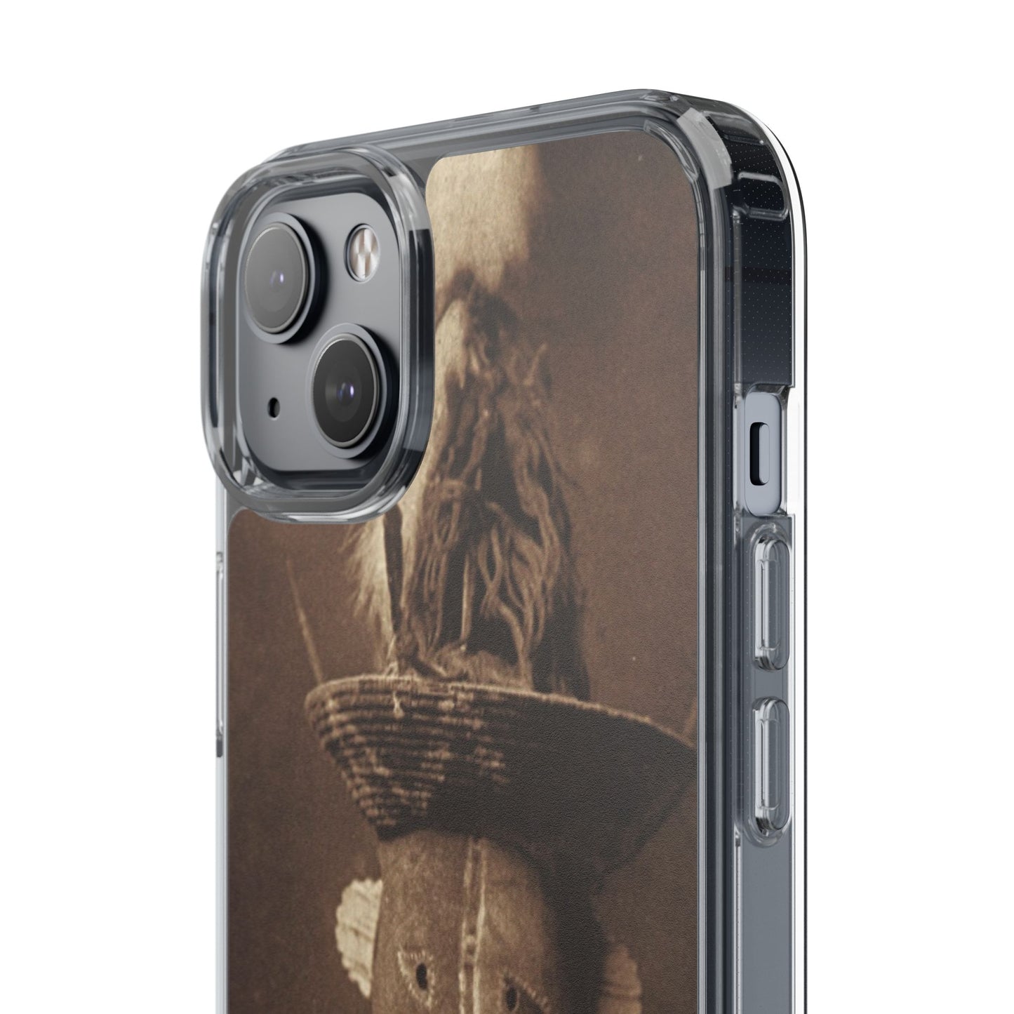 Yei Vintage Ethnic Clear Phone Case, Unique Phone Protector, Bohemian iPhone Case, Artistic Clear Cover, Cultural Phone Accessory