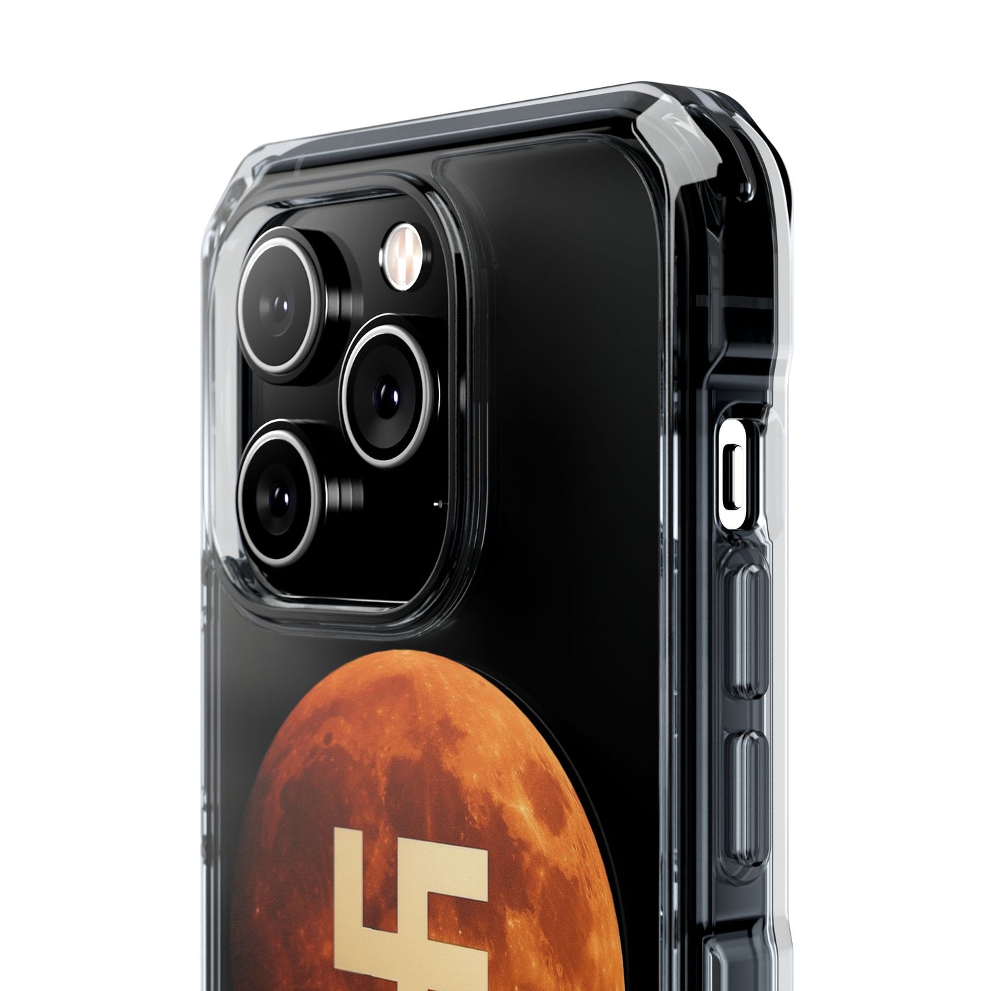 Swasticoin Magnetic Phone Case with Lunar Design, Unique Phone Accessory, Shockproof Clear Case, Stylish Phone Cover, Gift for Tech Lovers
