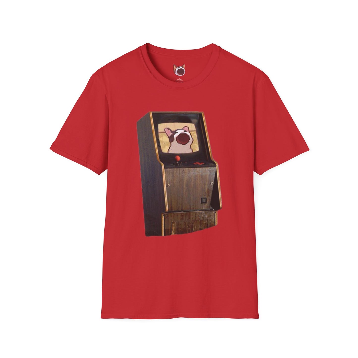 POPCAT Retro Arcade Unisex T-Shirt, Gamer Tee, Vintage Gaming Shirt, Gift for Gamers, Casual Wear