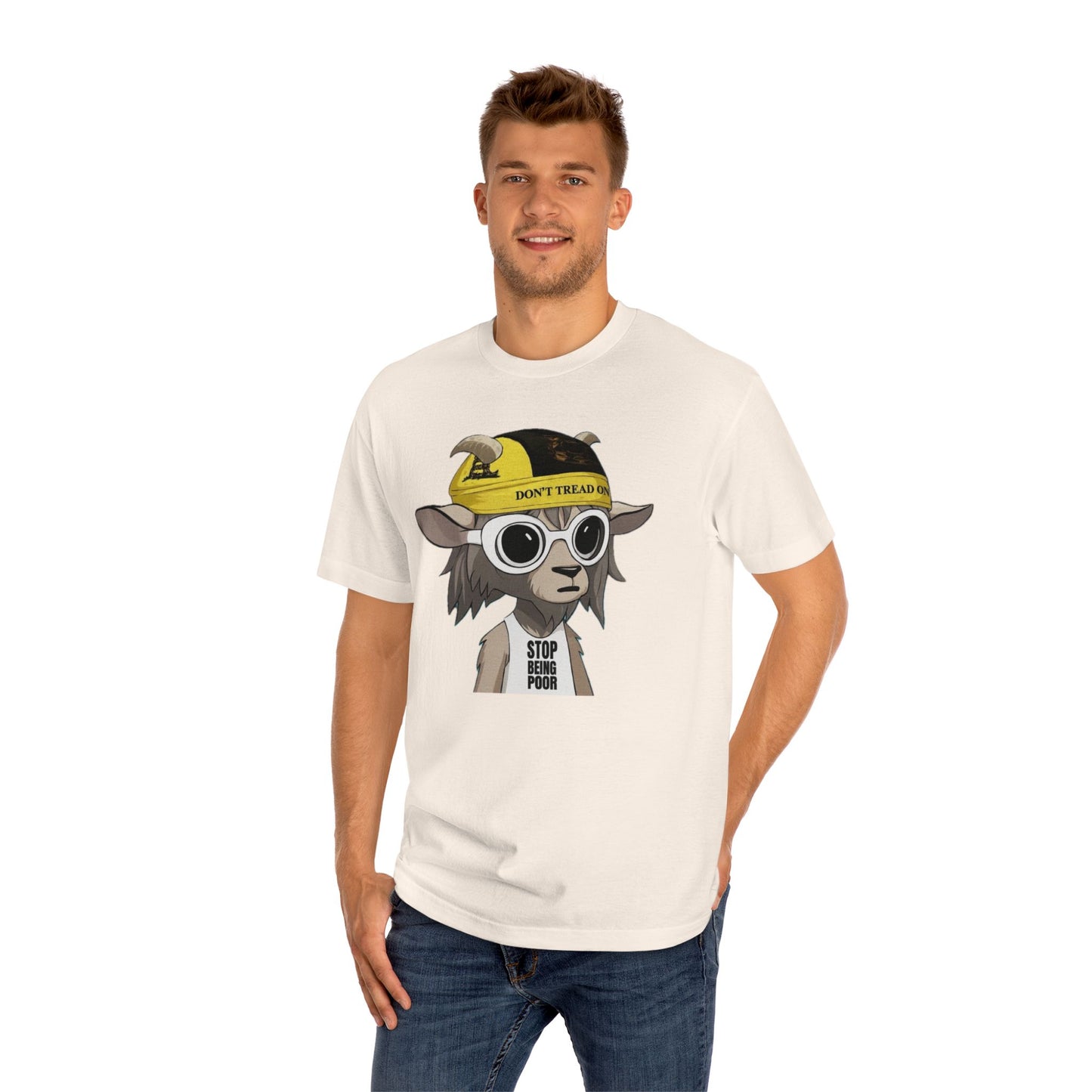 Cool Goat Graphic Tee - Perfect for Casual Outings, Gifts for Friends, Streetwear Style, Animal Lover’s Apparel, Funny Tee