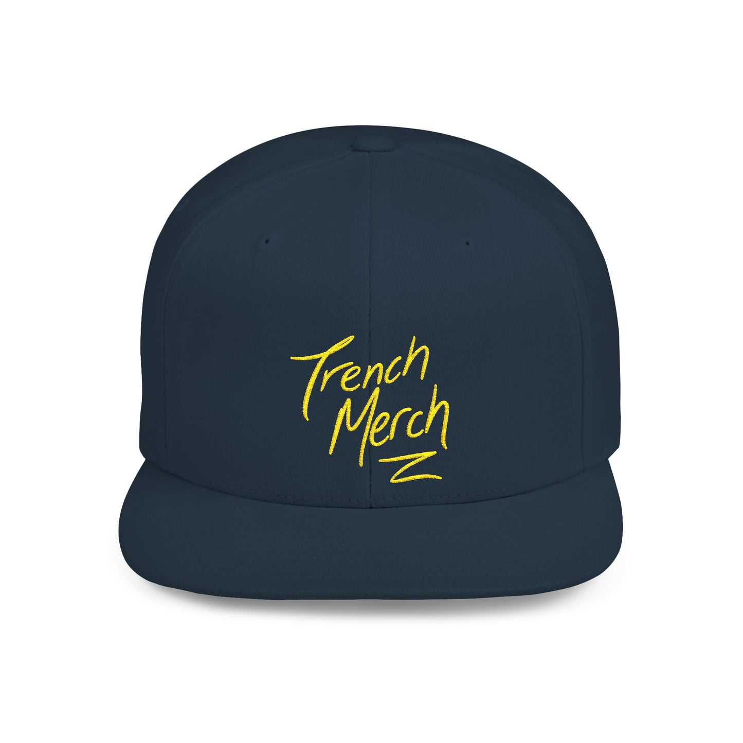 Trench Merch Trendy Flat Bill Snapback Hat, Cool Streetwear Cap for Casual Outings, Outdoor Events, Festivals, Unique Gift for Hip-Hop Fans