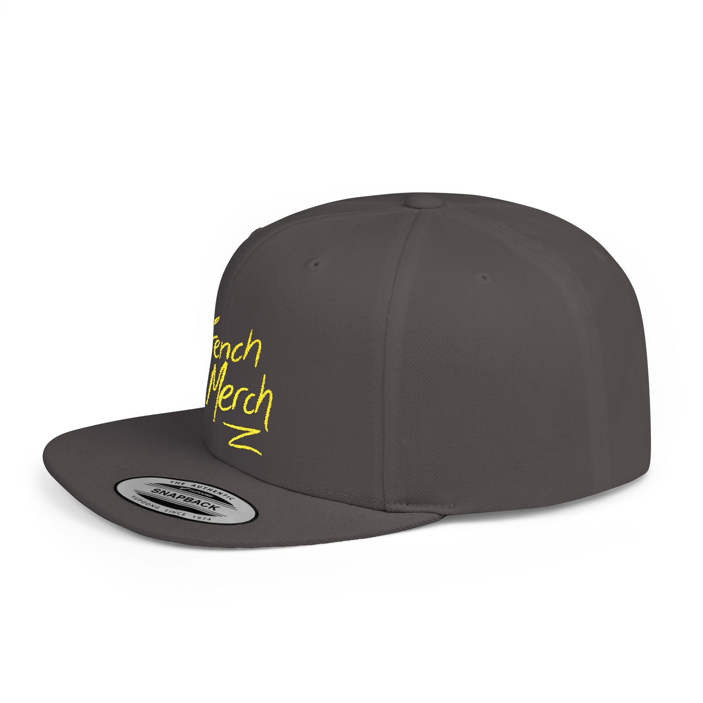 Trench Merch Trendy Flat Bill Snapback Hat, Cool Streetwear Cap for Casual Outings, Outdoor Events, Festivals, Unique Gift for Hip-Hop Fans