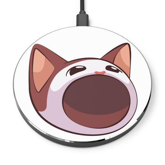 POPCAT Wireless Charger, Fun Tech Accessory, Gift for Cat Lovers, Desk Decor, Phone Charging Station
