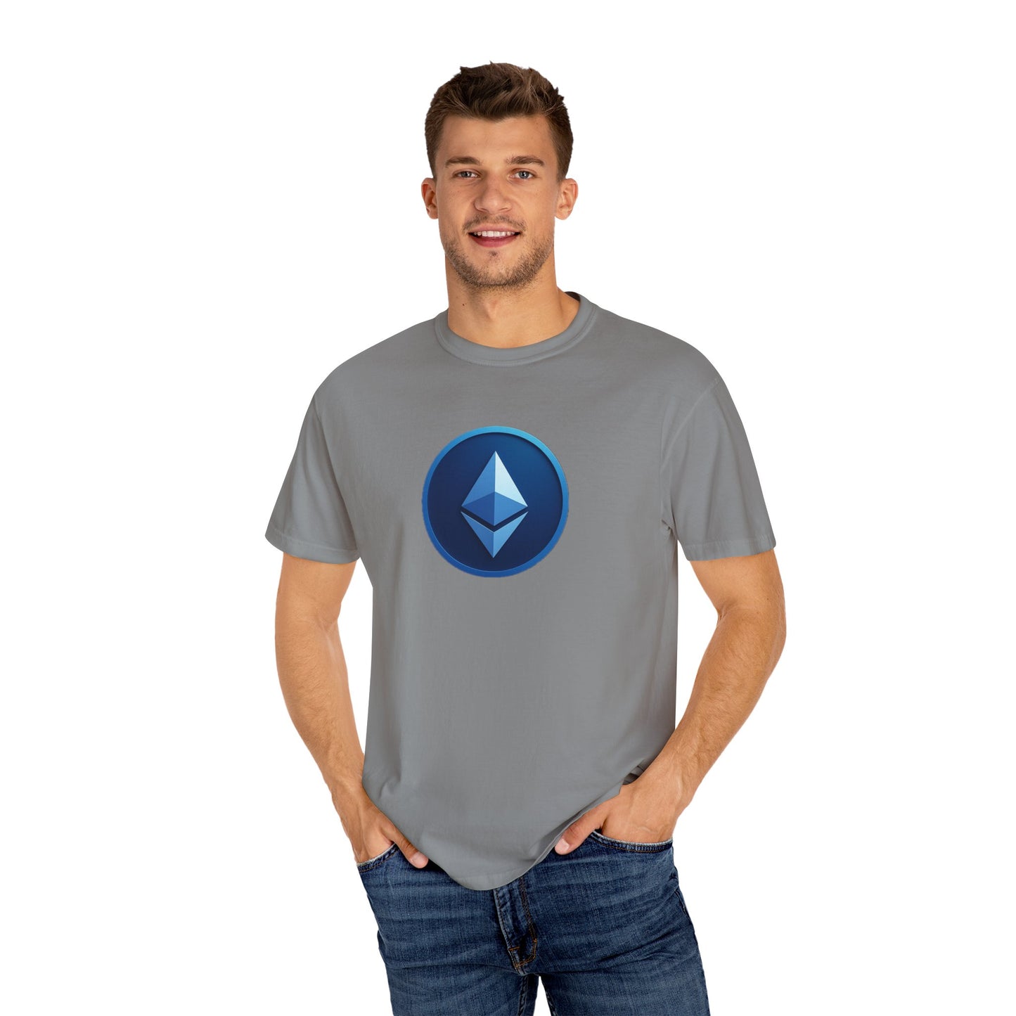 Ethereum Graphic T-Shirt, Unisex Casual Tee, Blockchain Apparel, Gamer Shirt, Crypto Gift, Stylish Streetwear