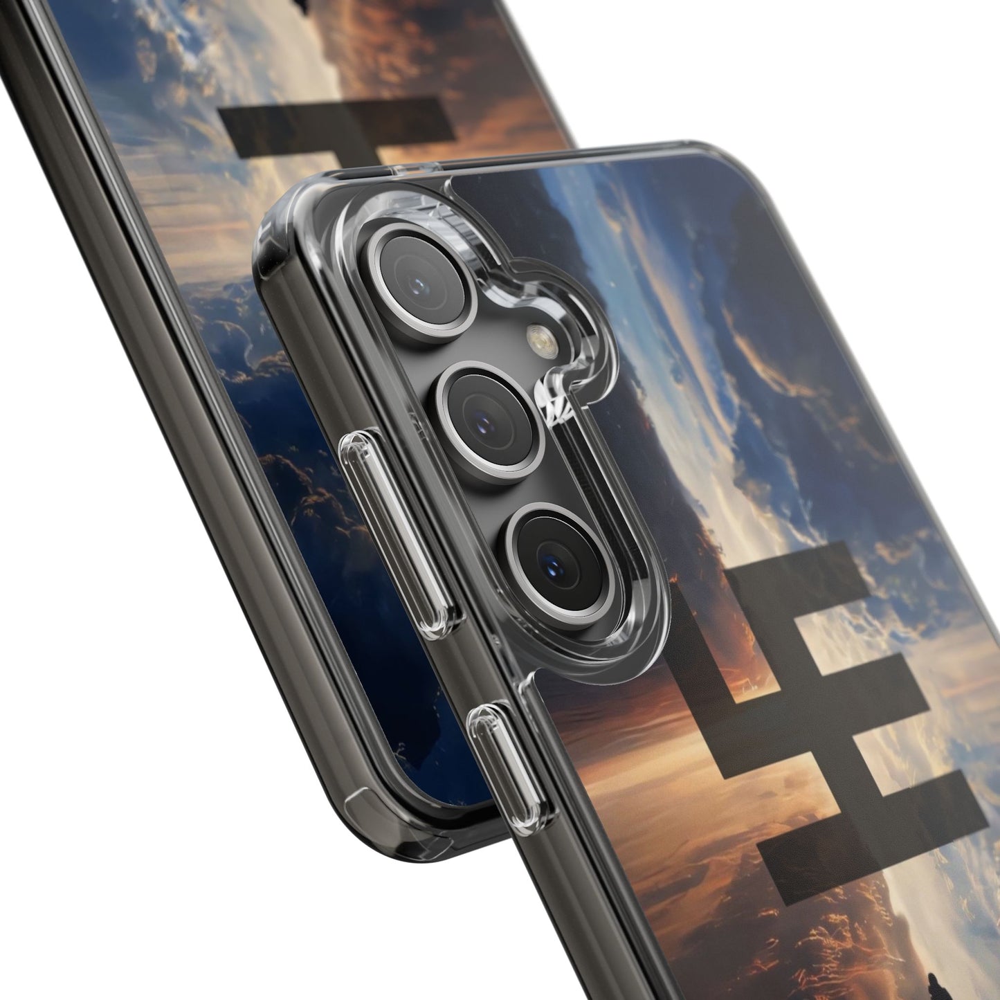 Swasticoin Nature-Themed Clear Phone Case, Unique Phone Cover with Scenic Design, Eco-Friendly Protection, Gift for Travelers, Custom Phone Accessory