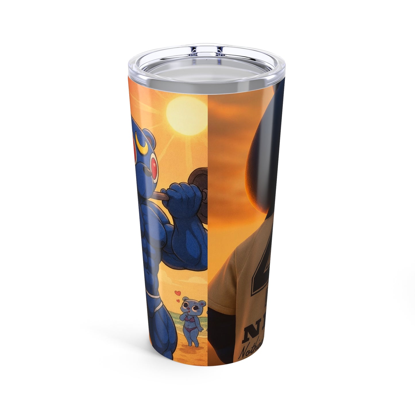 4NBT Sunset Glow 20oz Tumbler, Insulated Travel Mug, Beach Vibes Drinkware, Gifts for Outdoors Lovers, Personalized Coffee Cup