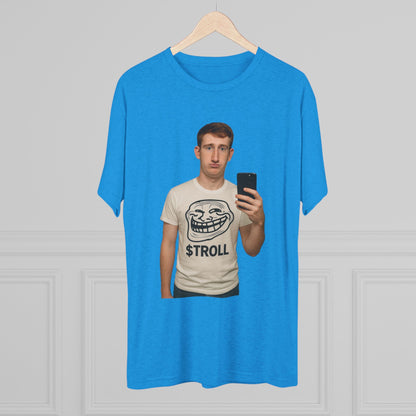 TROLL Unisex Tri-Blend Crew Tee | Funny Tee | Casual Wear | Gift for Friends | Trendy Shirt | Meme Apparel