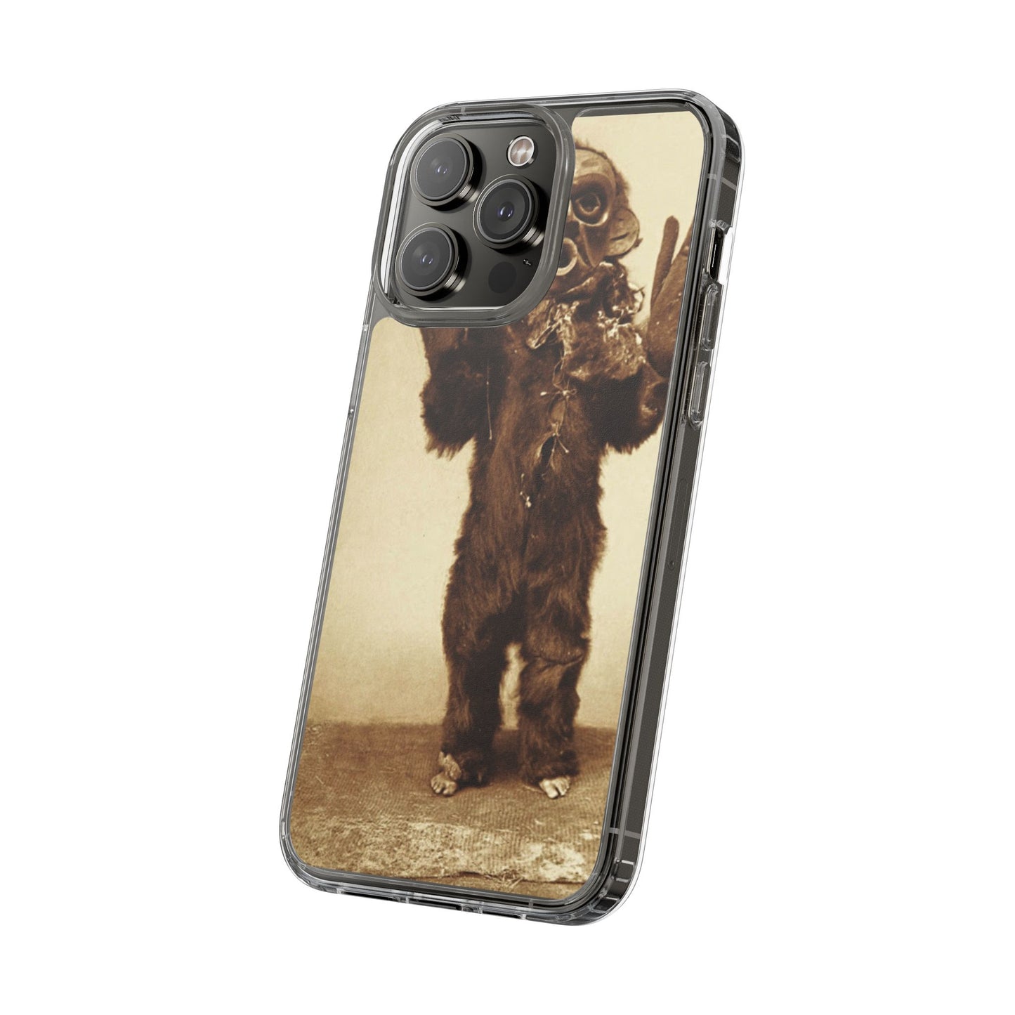 Yei Vintage Monster Clear Phone Case, Unique Phone Cover, Halloween Gift, Retro Style Case, Fun Accessories