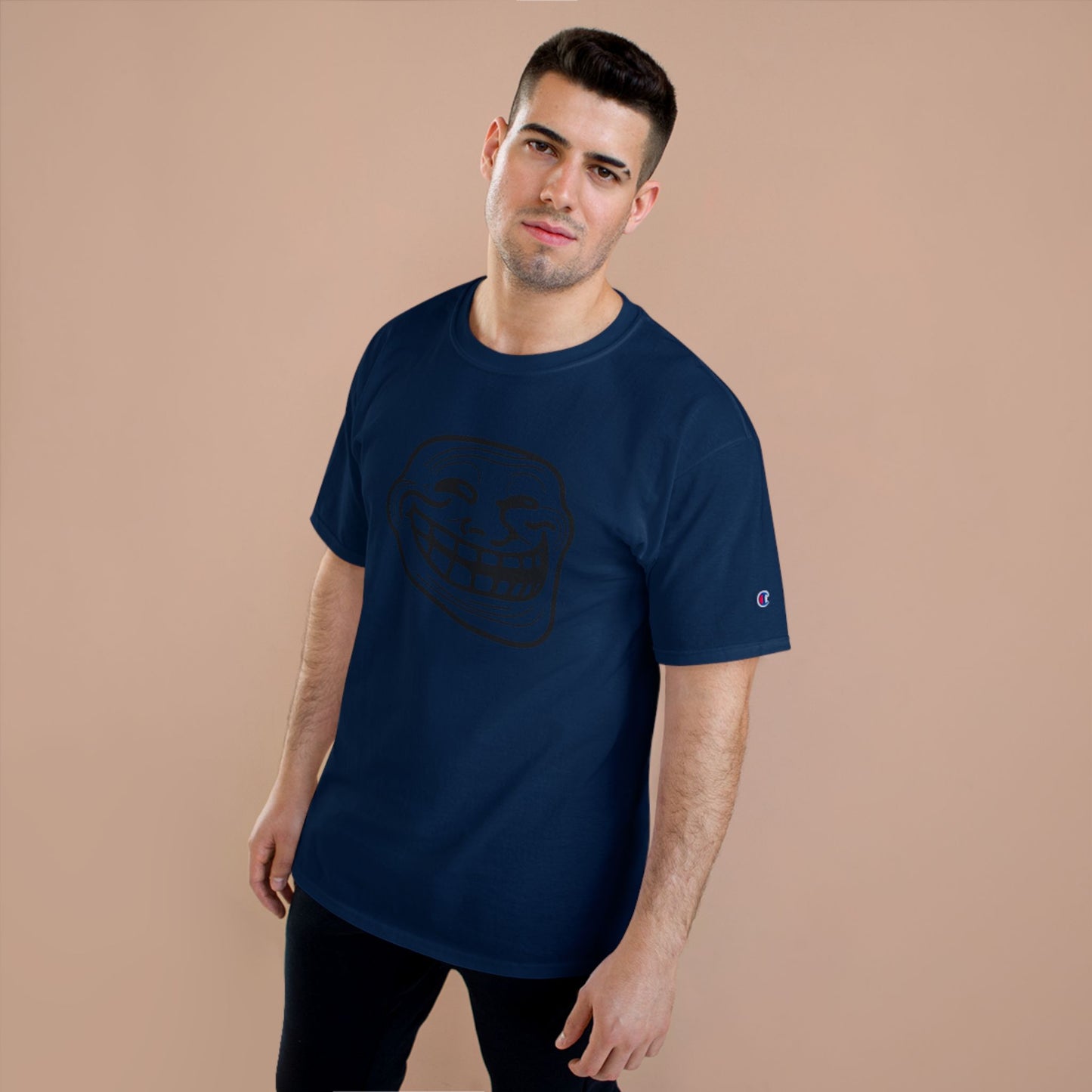 TROLL Funny Meme Champion T-Shirt, Humor Shirt, Gift for Gamers, Casual Wear, Laughing Face Tee, Perfect for Parties