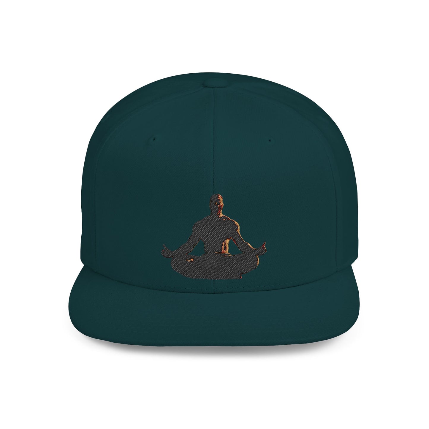 GIGA Zen Meditation Flat Bill Snapback Hat, Mindfulness Cap, Yoga Headwear, Gift for Him/Her, Casual Everyday Wear, Stylish Accessory