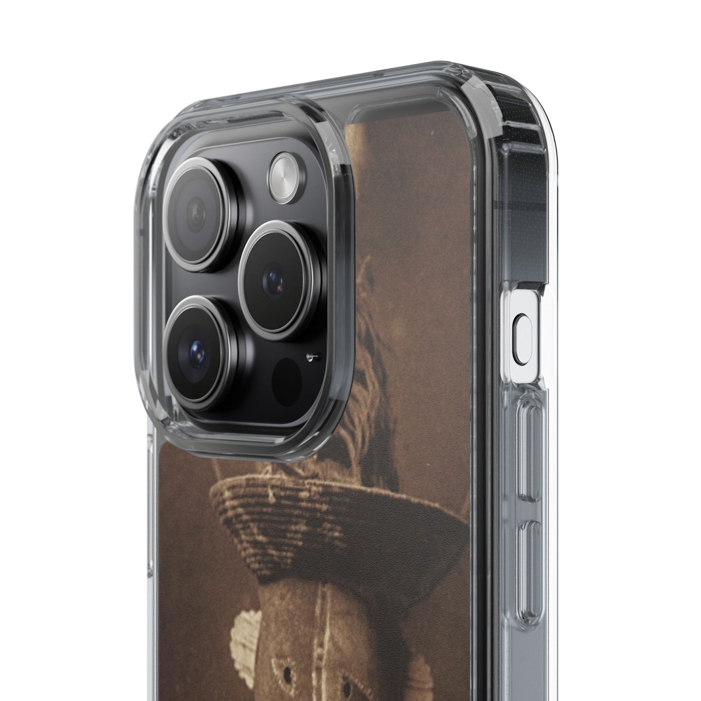 Yei Vintage Ethnic Clear Phone Case, Unique Phone Protector, Bohemian iPhone Case, Artistic Clear Cover, Cultural Phone Accessory
