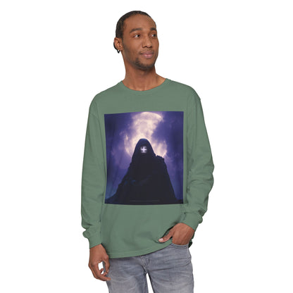 Swasticoin Mystical Mountain Long Sleeve T-Shirt | Unisex Graphic Tee, Trendy Layering Top, Casual Wear, Perfect Gift for Adventurers
