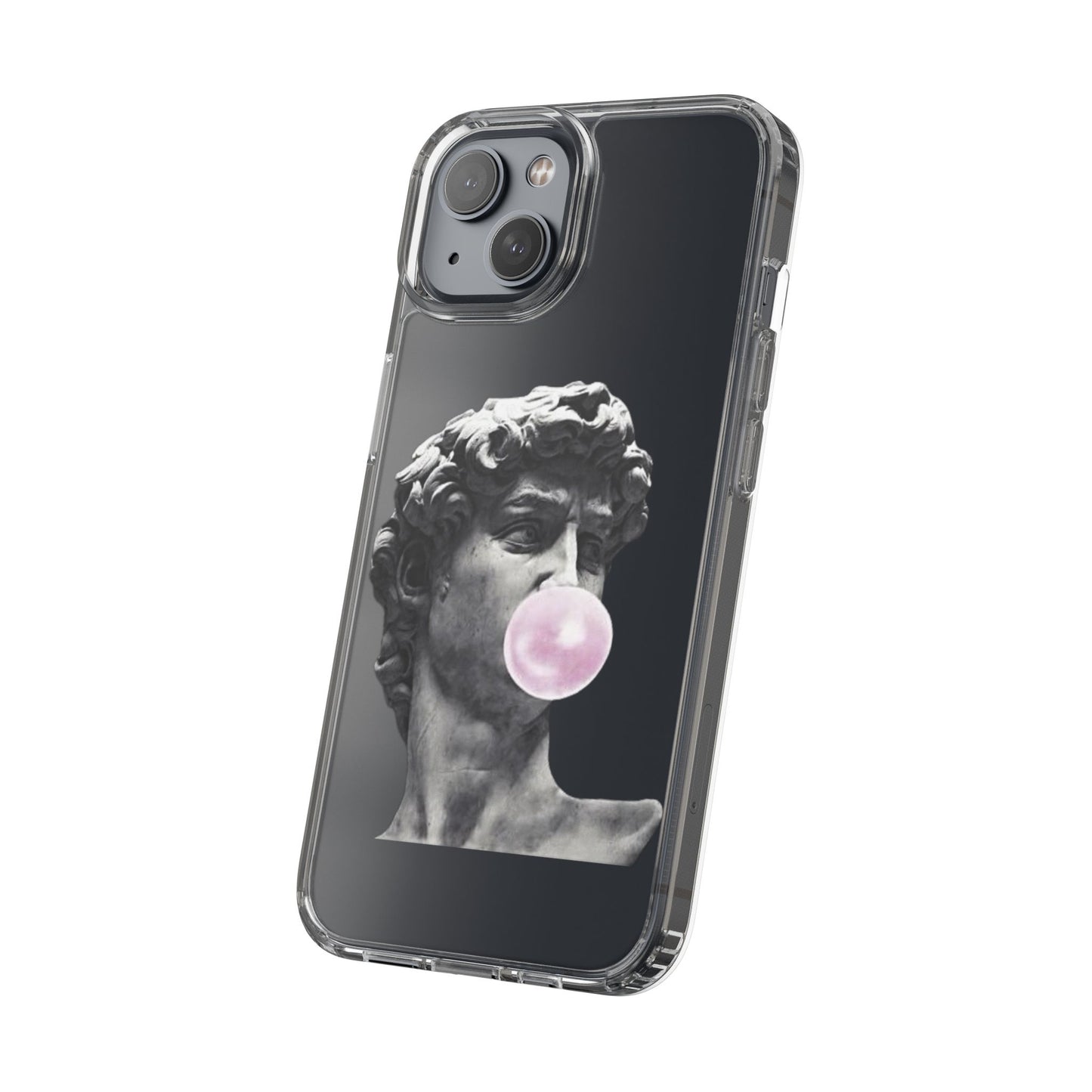 @ye Clear Phone Case with David Statue Design, Modern Phone Accessory for Art Lovers, Unique Gift, Customizable Compatible Soft Case