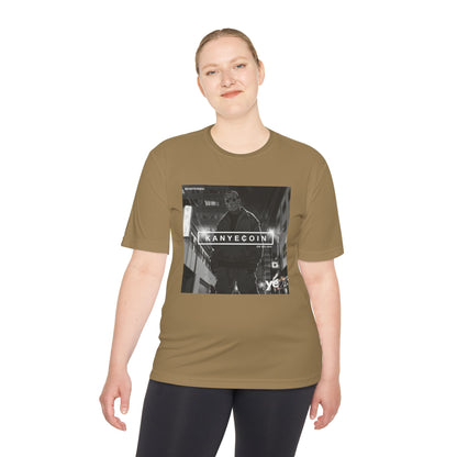 KANYECOIN Unisex Moisture Wicking Tee, Cool Graphic Tee, Music Lover Gift, Urban Style Shirt, Sportswear, Trendy Tee for Fans
