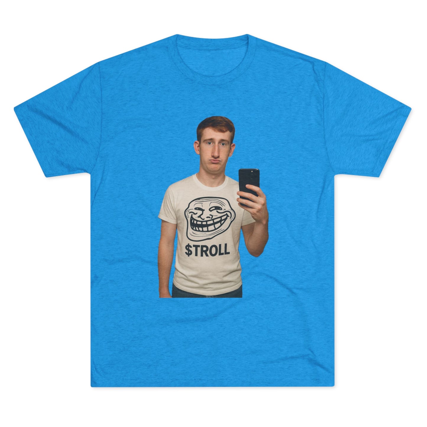 TROLL Unisex Tri-Blend Crew Tee | Funny Tee | Casual Wear | Gift for Friends | Trendy Shirt | Meme Apparel