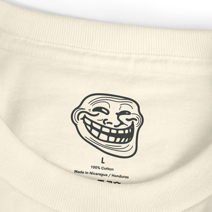 TROLL Funny Meme Heavyweight Tee, Casual Graphic T-Shirt, Unisex Humor Apparel, Perfect Gift for Friends, Streetwear Fashion