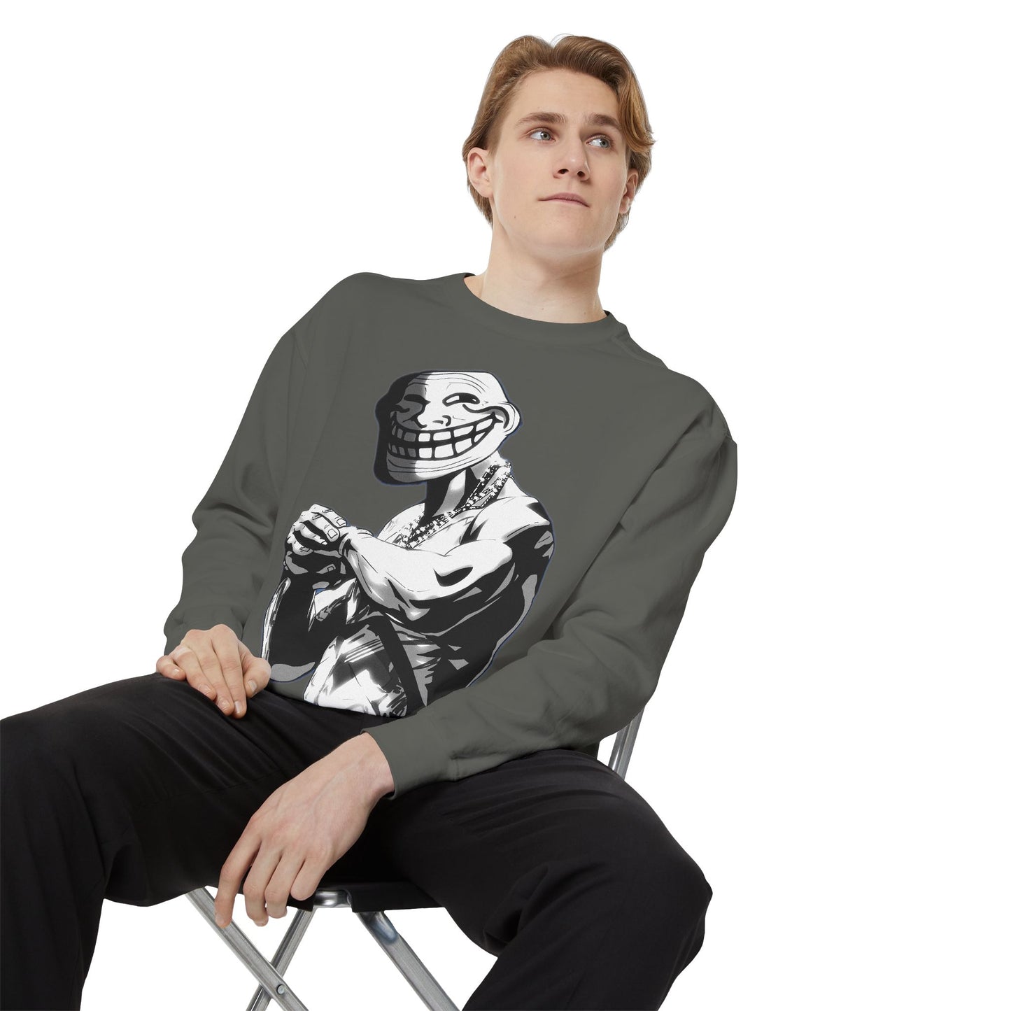 TROLL Stylish Unisex Sweatshirt with Playful Graphic, Trendy Streetwear, Cozy and Casual, Perfect Gift for Any Occasion, Unique Art Design