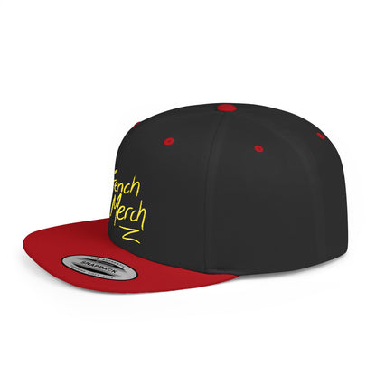 Trench Merch Trendy Flat Bill Snapback Hat, Cool Streetwear Cap for Casual Outings, Outdoor Events, Festivals, Unique Gift for Hip-Hop Fans