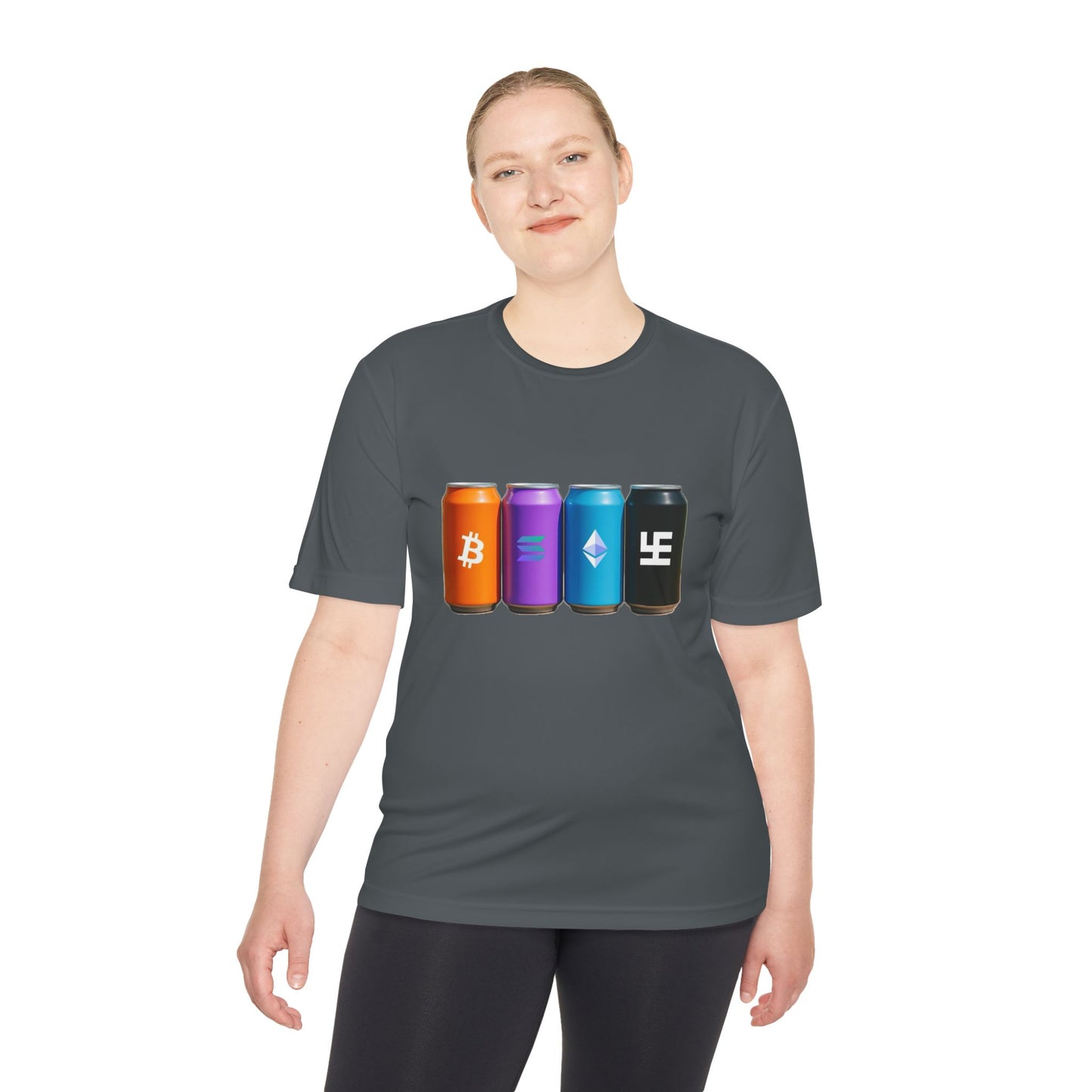 Swasticoin/Crypto Cans Unisex Moisture Wicking Tee, Perfect for Gamers, Crypto Enthusiasts, Gift for Tech Lovers, Casual Wear, Sports Shirt