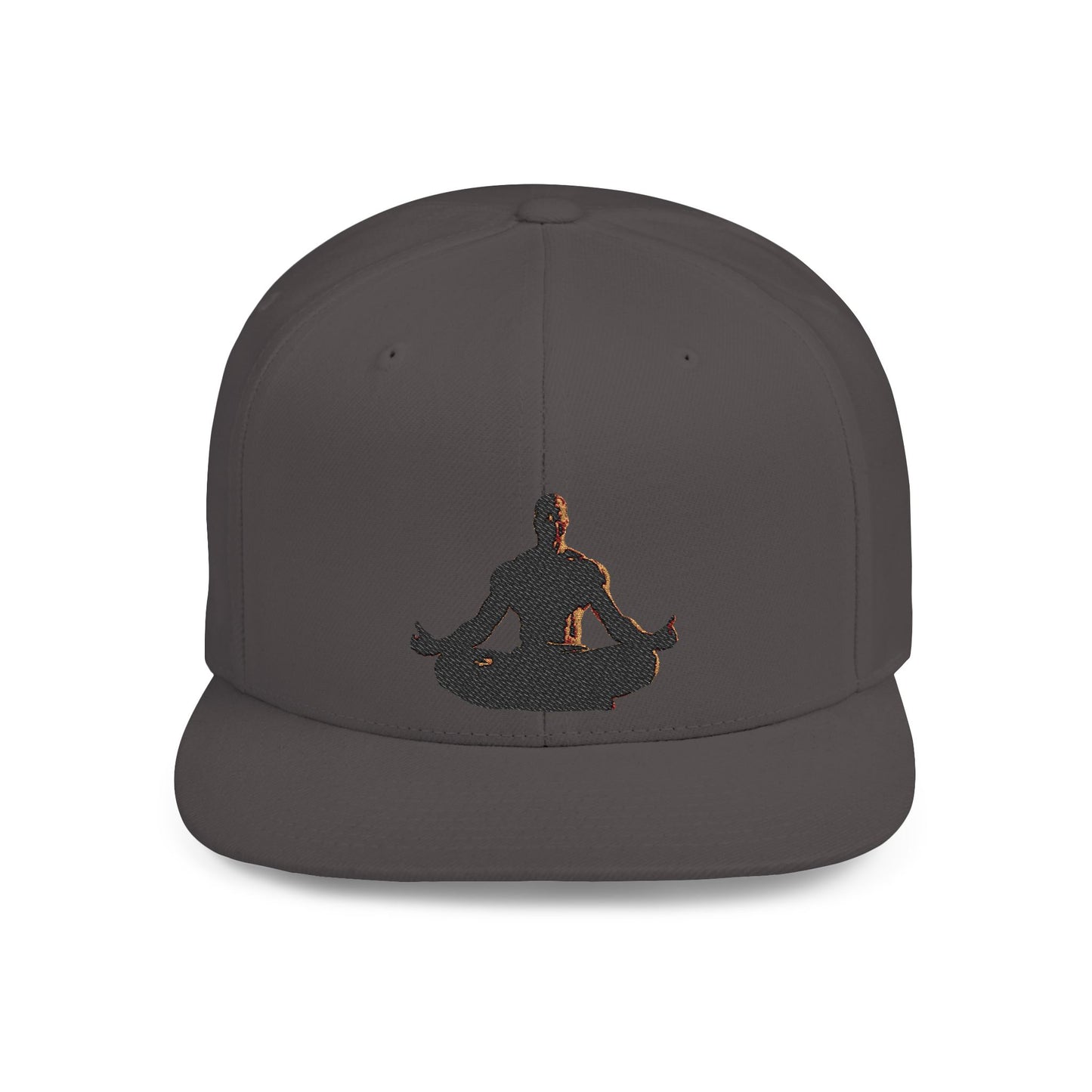 GIGA Zen Meditation Flat Bill Snapback Hat, Mindfulness Cap, Yoga Headwear, Gift for Him/Her, Casual Everyday Wear, Stylish Accessory