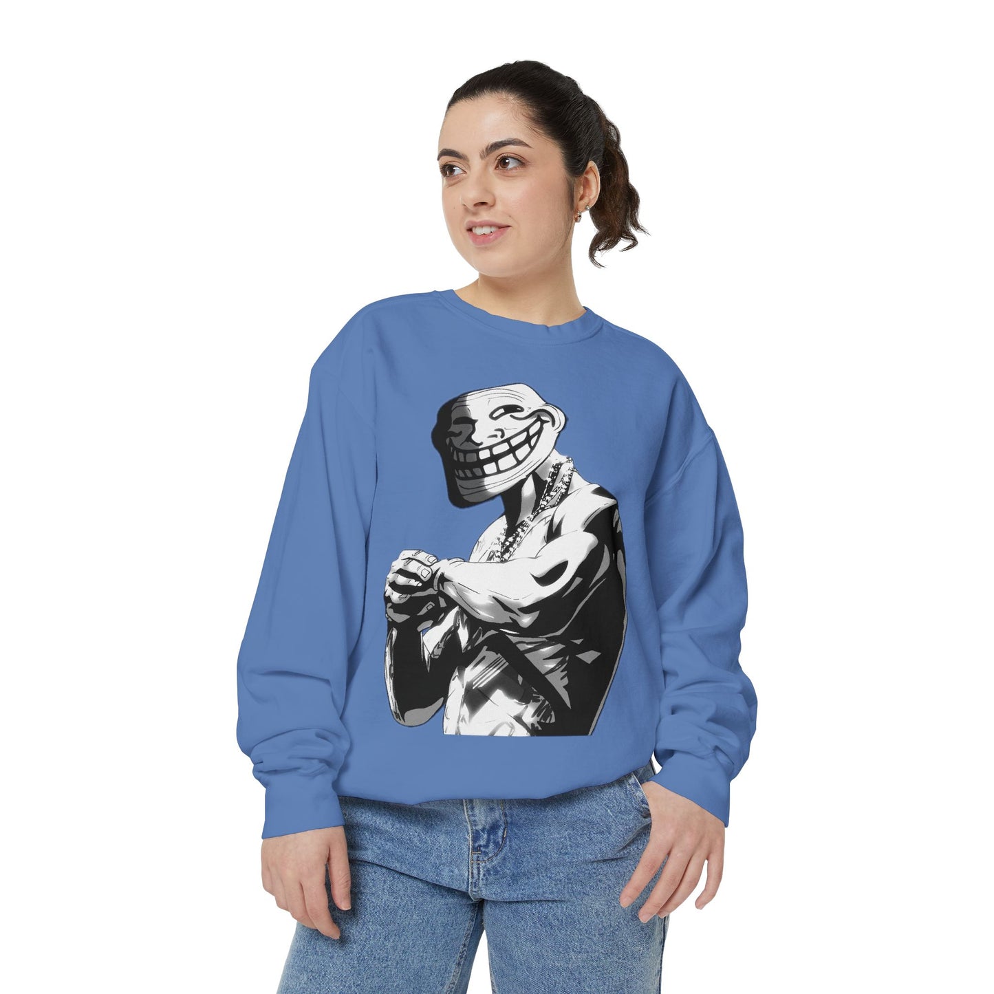 TROLL Stylish Unisex Sweatshirt with Playful Graphic, Trendy Streetwear, Cozy and Casual, Perfect Gift for Any Occasion, Unique Art Design