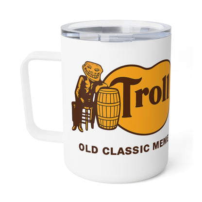 TROLL Meme Insulated Coffee Mug - 10oz, Funny Gift, Meme Lovers, Coffee Enthusiasts, Humor Mug, Vintage Style
