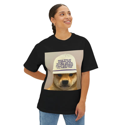 WIF Humorous Dog-Themed Oversized Tee, Casual Graphic Shirt, Gift for Pet Lovers, Funny T-Shirt, Unisex Boxy Tee