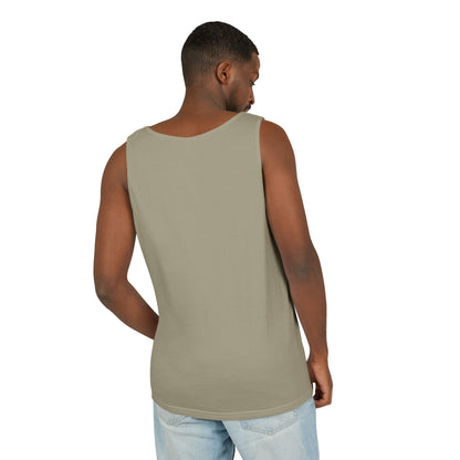 Unisex Garment-Dyed Tank Top with 4NBT Design, Summer Apparel, Casual Wear, Gift for Friends, Individual Expression Top