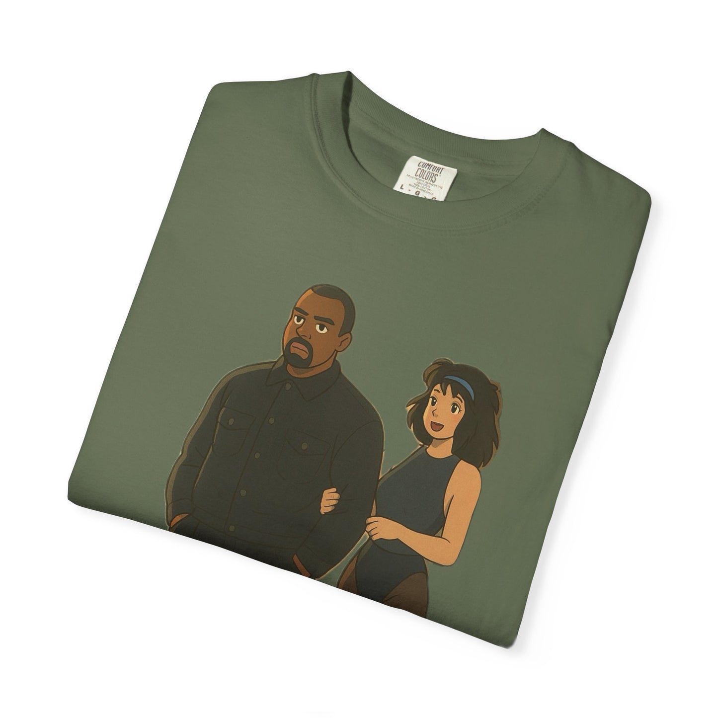 Ye & Bianca Graphic Tee, Trendy Unisex T-shirt, Cartoon Style, Streetwear, Gift for Music Lovers, Casual Fashion