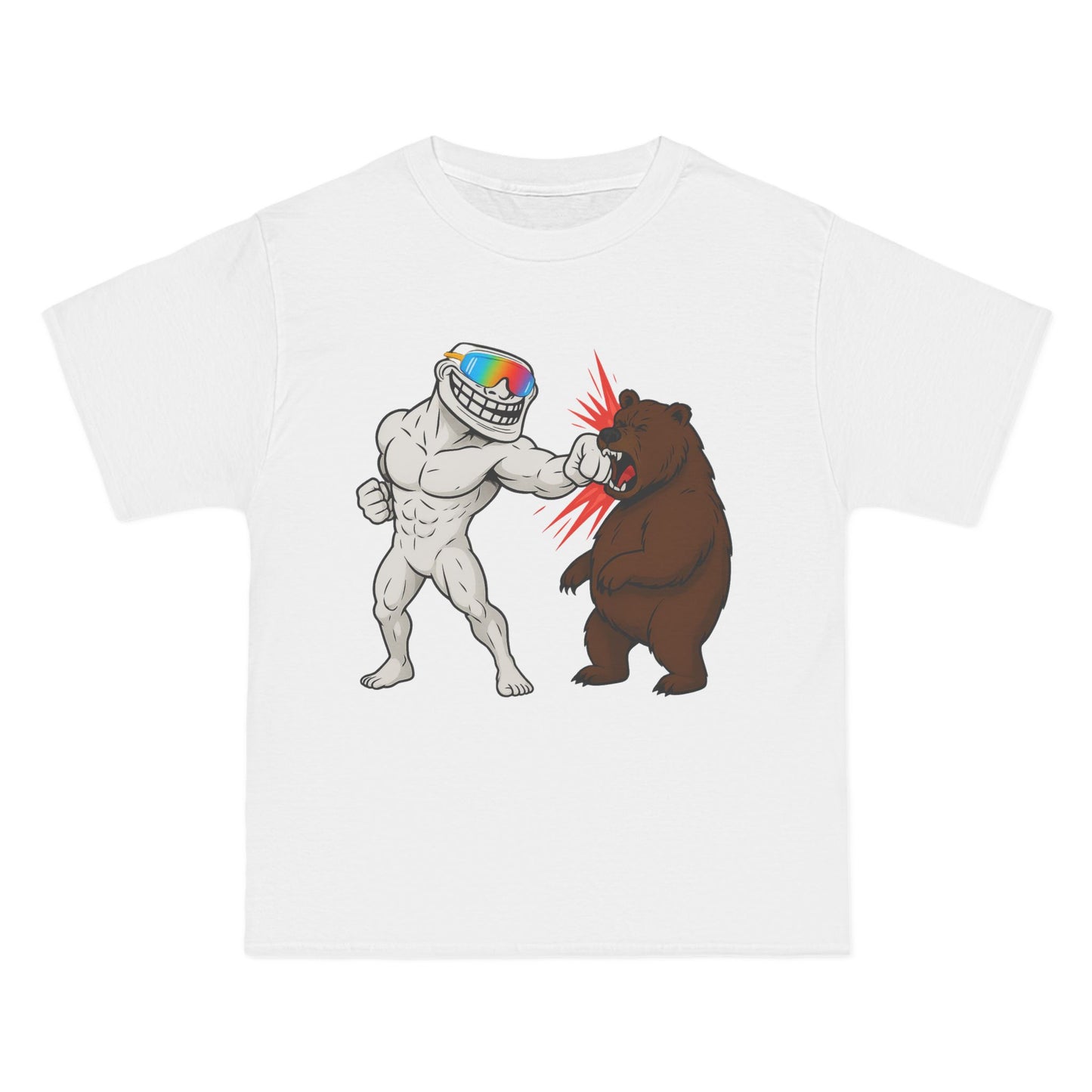 Troll Bold Graphic Short-Sleeve T-Shirt featuring Cartoon Conflict, Fun Gift for Friends, Casual Wear, Festival Attire, Unique Statement [...]