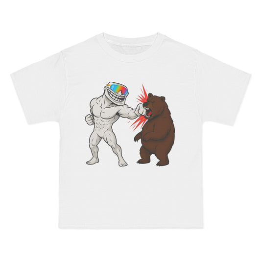 Troll Bold Graphic Short-Sleeve T-Shirt featuring Cartoon Conflict, Fun Gift for Friends, Casual Wear, Festival Attire, Unique Statement [...]
