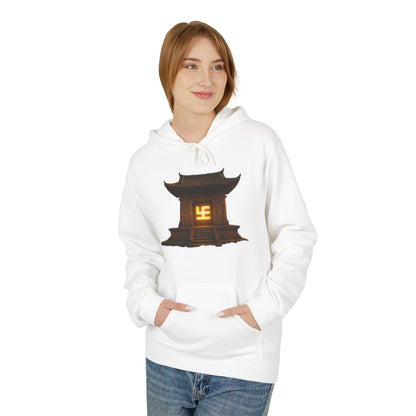 YZY Swasticoin Serene Lantern Hoodie, Cozy Fleece Hooded Sweatshirt, Gift for Nature Lovers, Casual Wear, Outdoor Adventures, Fall Fashion