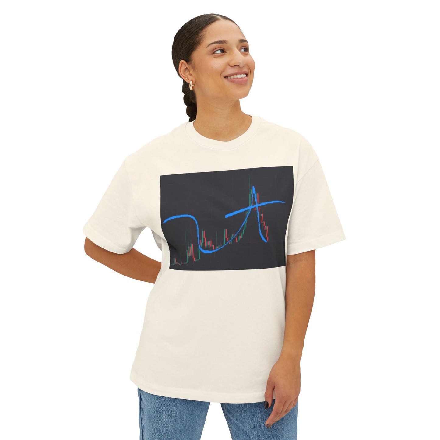 @ye Stylish Unisex Oversized Boxy Tee with Trendy Graph Design, Casual Fashion Tee, Streetwear Top, Comfortable Everyday Wear, Gift for Friends