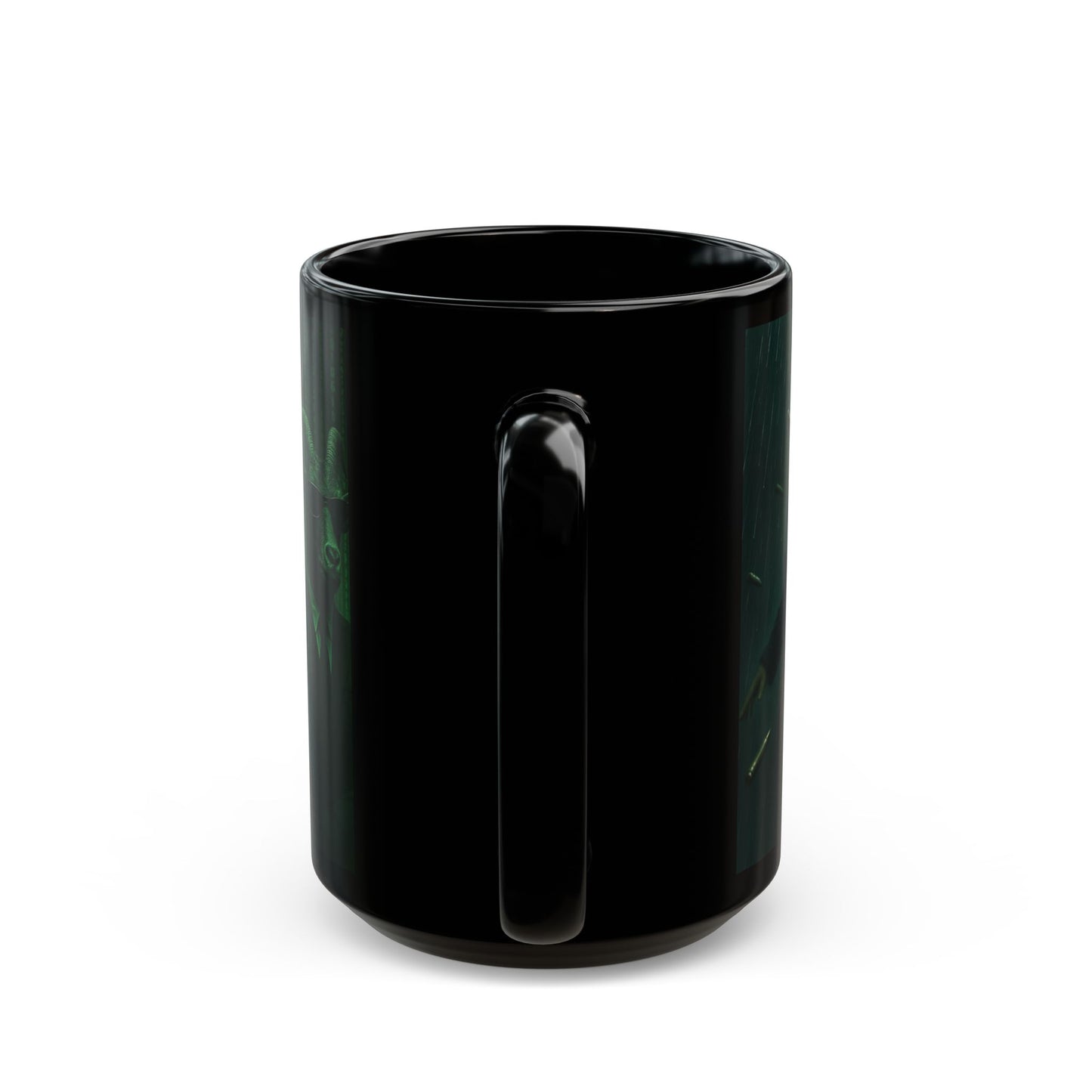 Matrix Goat Themed Black Mug, Unique Gift for Creatives, Coffee Lover's Necessity, Perfect for Halloween, Occasional Décor