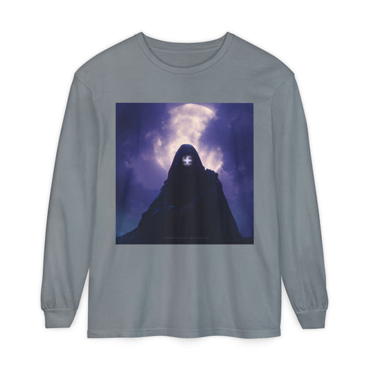 Swasticoin Mystical Mountain Long Sleeve T-Shirt | Unisex Graphic Tee, Trendy Layering Top, Casual Wear, Perfect Gift for Adventurers