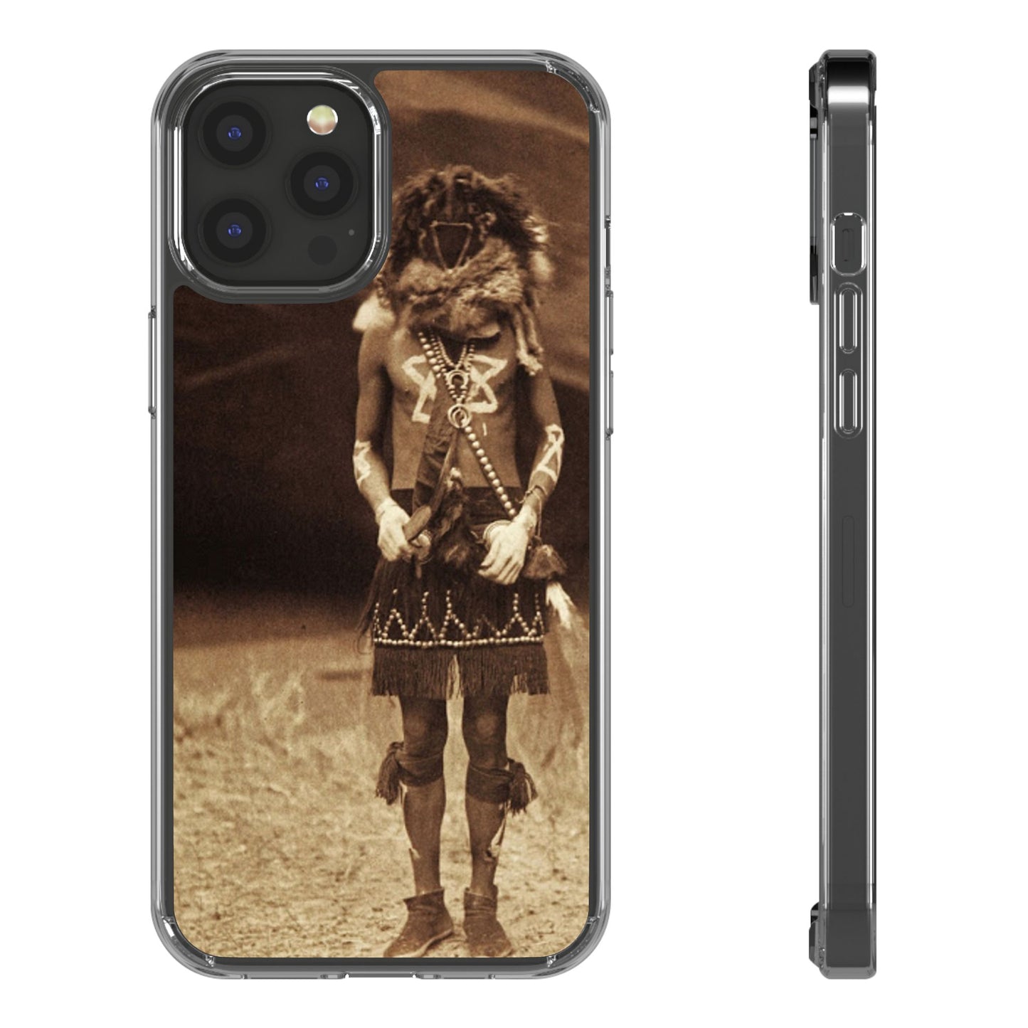 Vintage Spirit Animal Clear Phone Case, Eco-Friendly Cell Phone Cover, Unique Gift for Nature Lovers, Boho Style Mobile Accessory, [...]