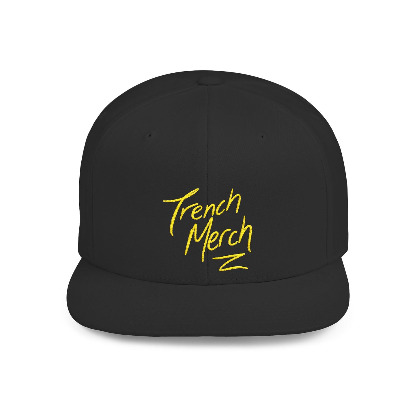 Trench Merch Trendy Flat Bill Snapback Hat, Cool Streetwear Cap for Casual Outings, Outdoor Events, Festivals, Unique Gift for Hip-Hop Fans