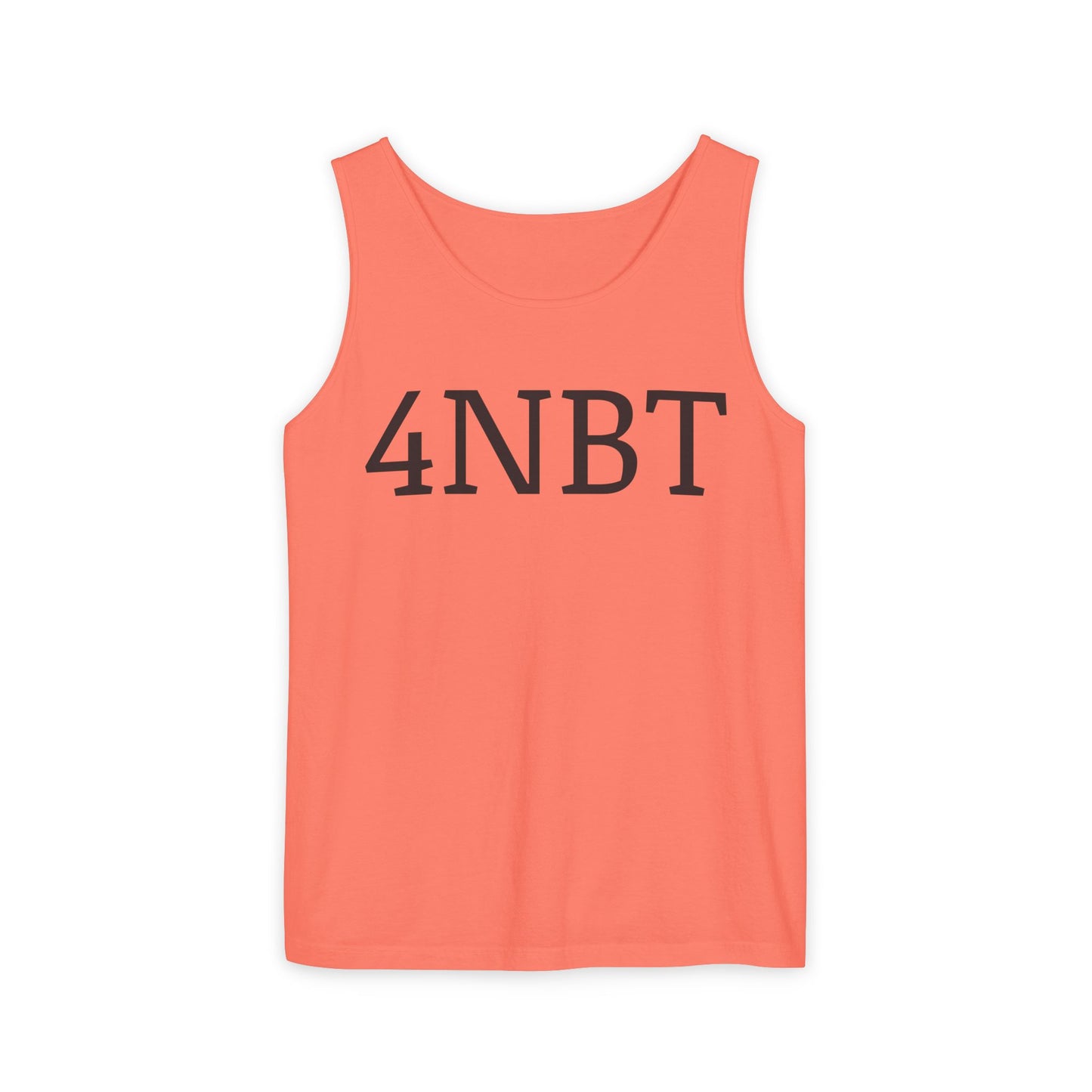 Unisex Garment-Dyed Tank Top with 4NBT Design, Summer Apparel, Casual Wear, Gift for Friends, Individual Expression Top
