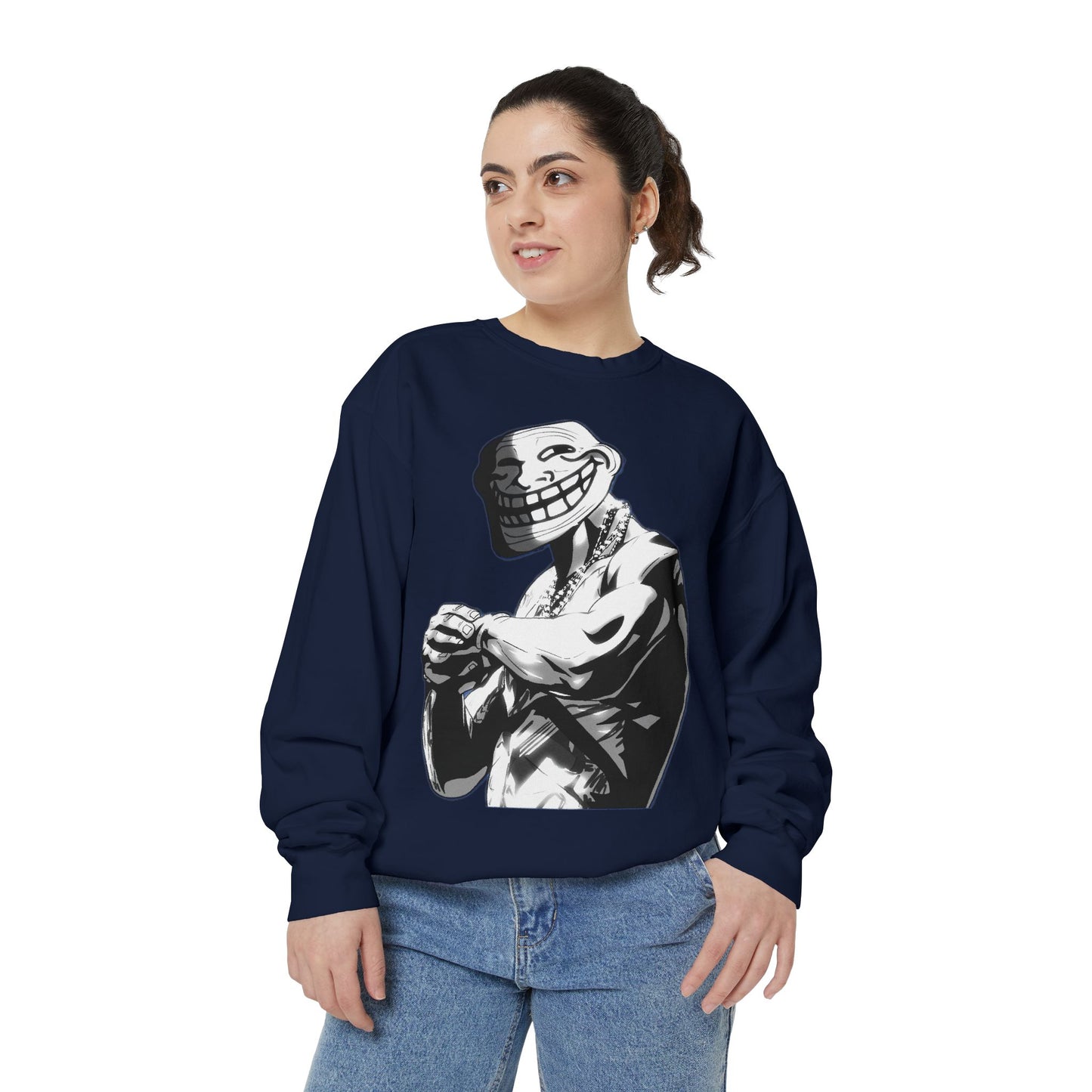 TROLL Stylish Unisex Sweatshirt with Playful Graphic, Trendy Streetwear, Cozy and Casual, Perfect Gift for Any Occasion, Unique Art Design