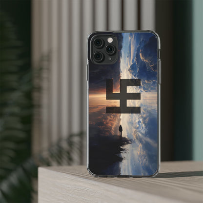 Swasticoin Nature-Themed Clear Phone Case, Unique Phone Cover with Scenic Design, Eco-Friendly Protection, Gift for Travelers, Custom Phone Accessory