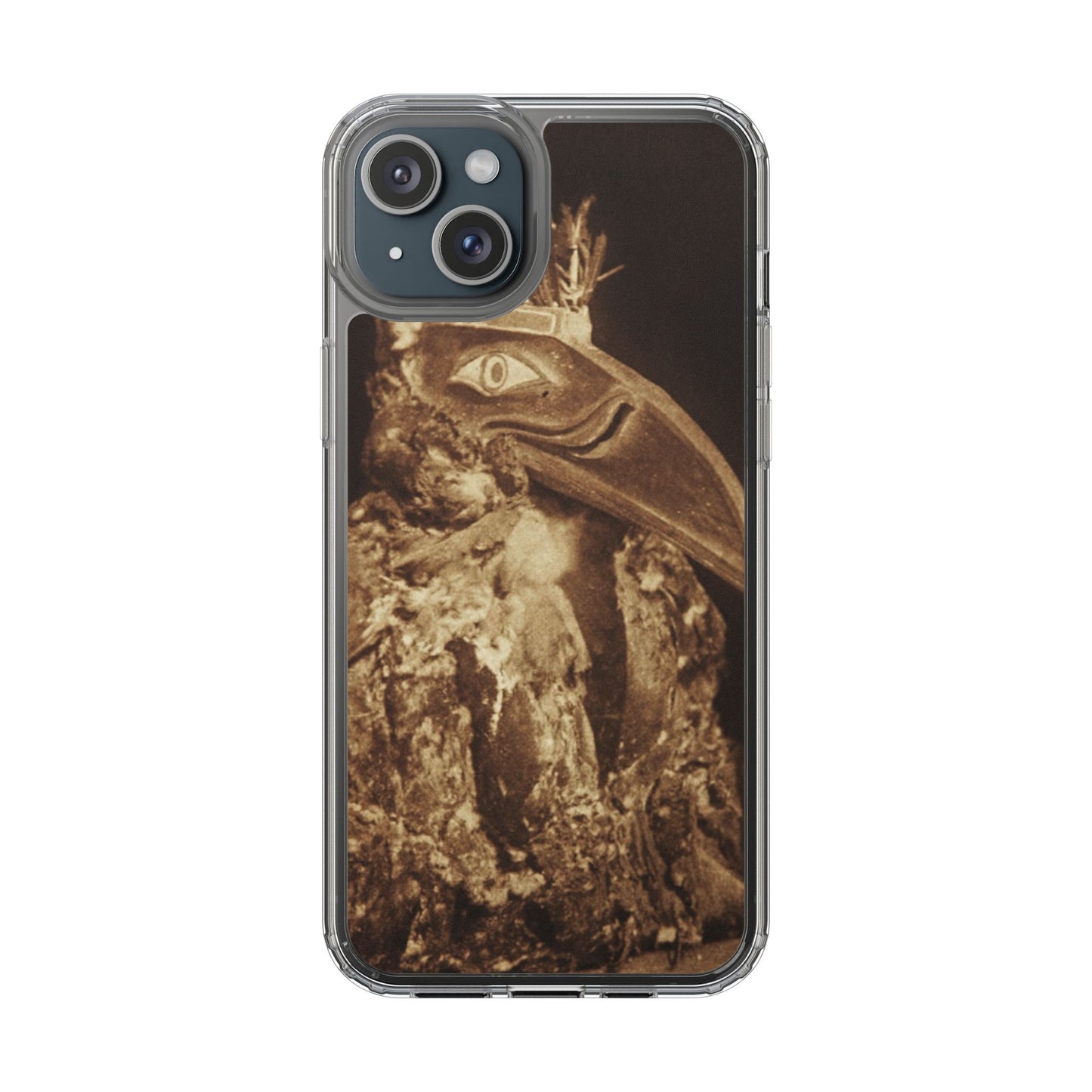 Yei Vintage Bird Design Clear Phone Case, Artistic Phone Accessories, Unique Gift for Nature Lovers, Eco-Friendly Tech Case, Stylish Protection