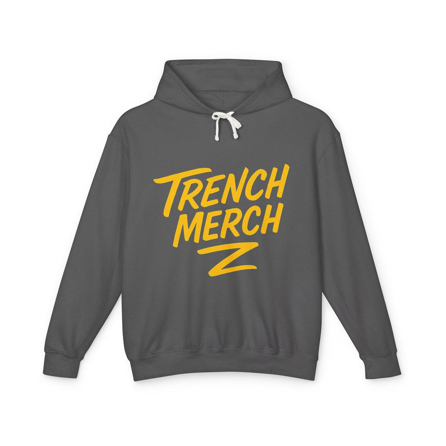 Trench Merch Unisex Lightweight Hooded Sweatshirt, Casual Streetwear, Spring Fashion, Gift for Friends, Layering Essential, Trendy Outfit